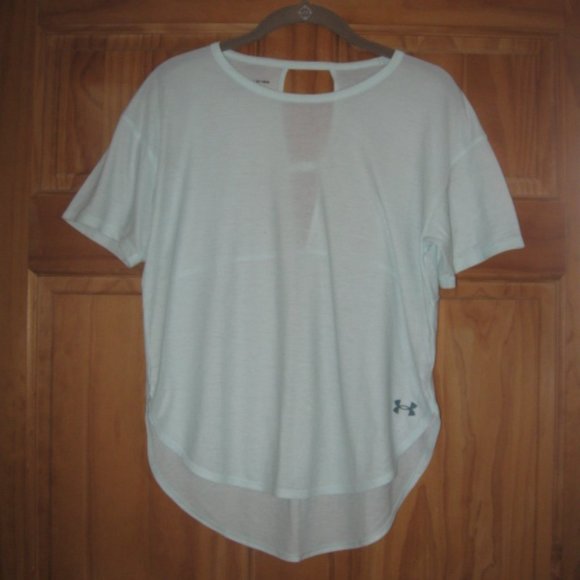 Under Armour Breathe Loose Seaglass Blue Short Sleeve Shirt - Picture 1 of 2